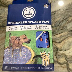 Life Is Good Dog Cooling 39" Splash Mat S/M Dog Claw Resistant Easy to Clean NEW